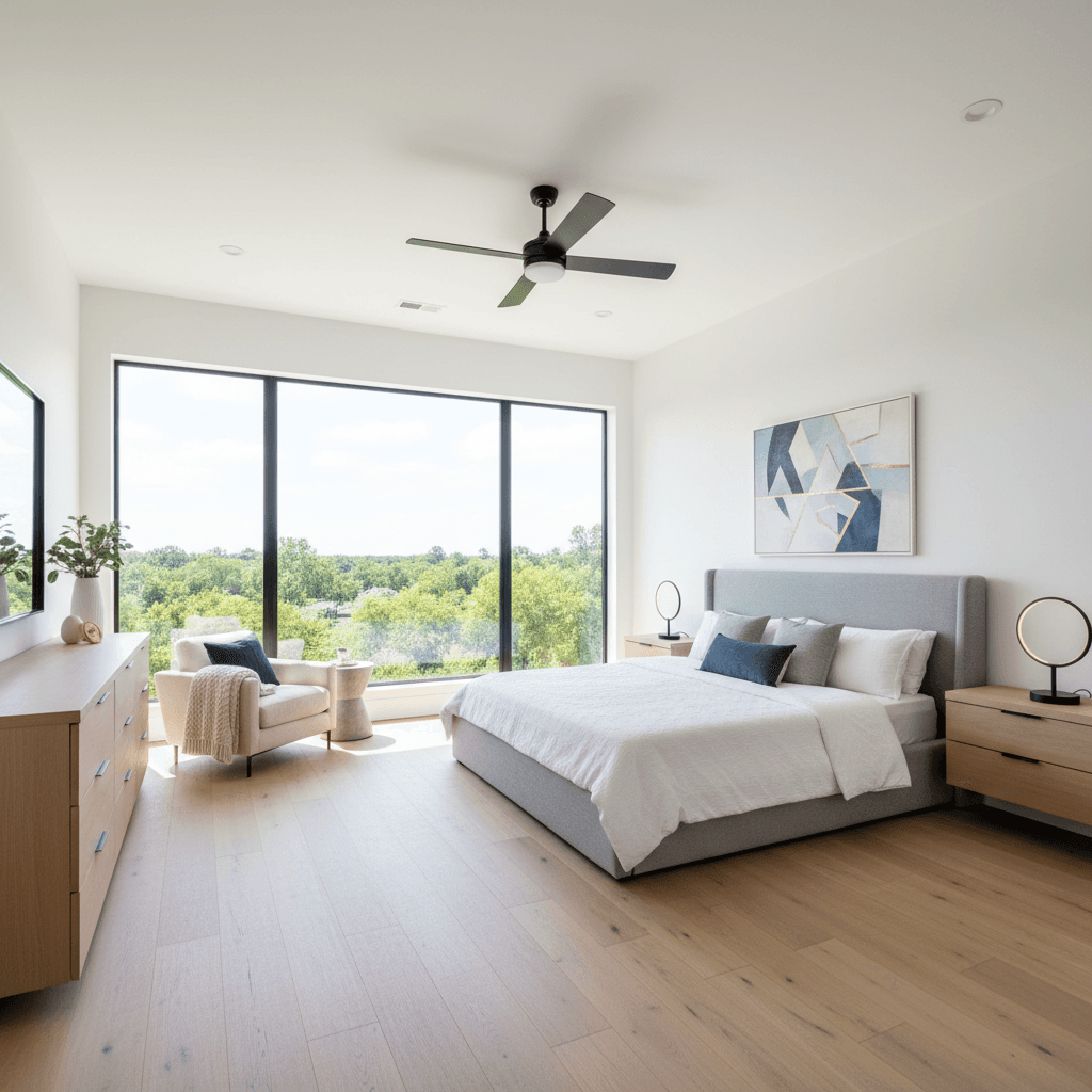 Master bedroom with natural light