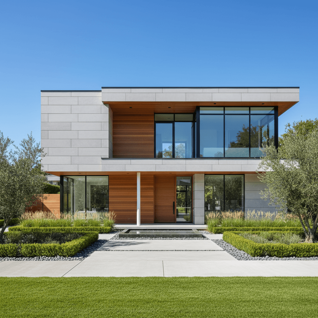 Modern new construction home with contemporary design