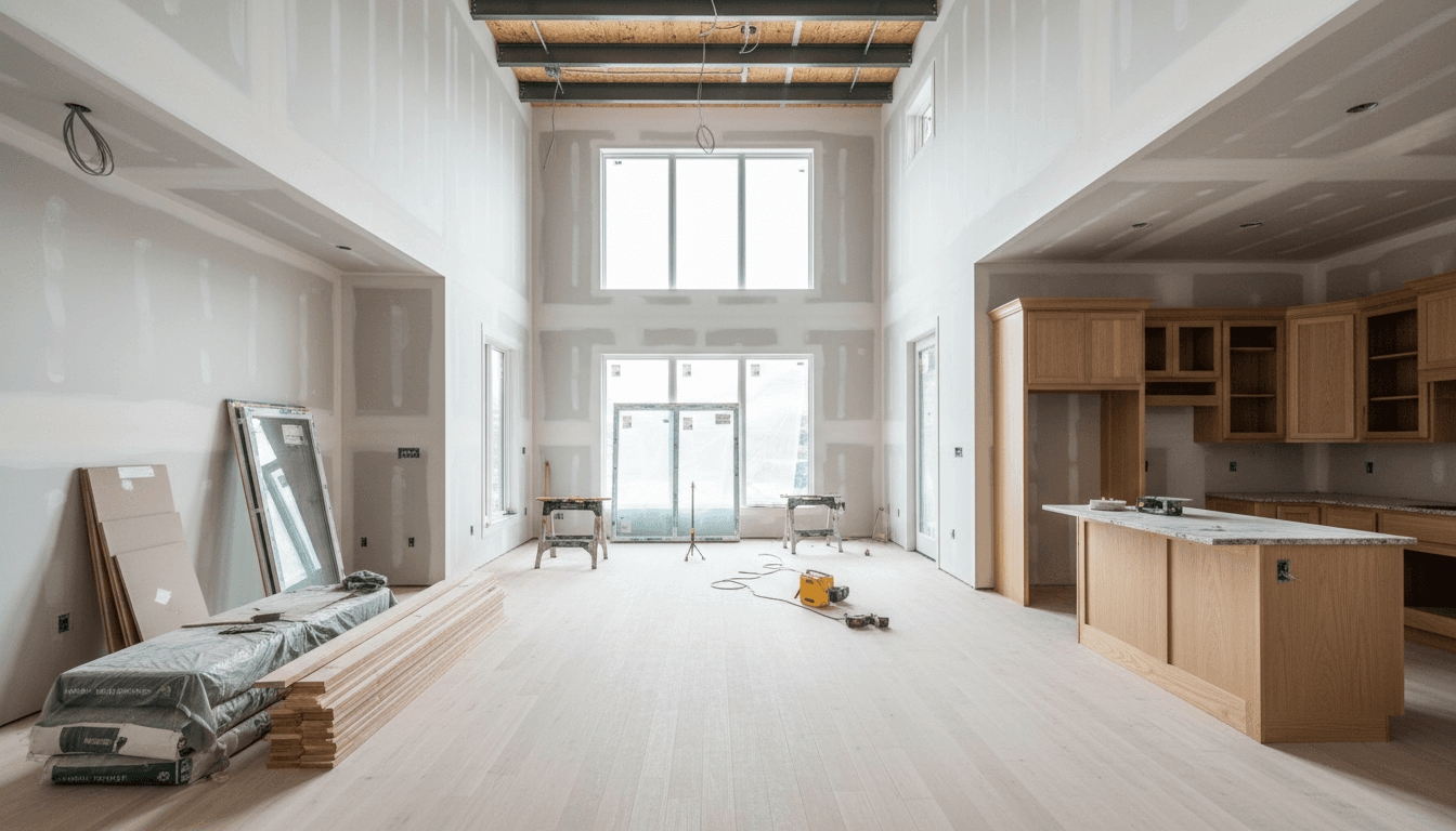 New construction interior with no repairs needed