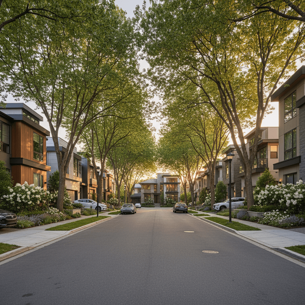 New construction community street view