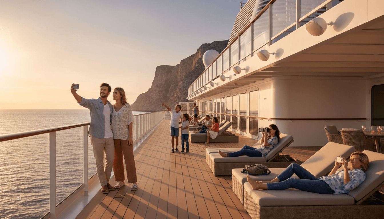 Homebuyers enjoying their included luxury cruise experience
